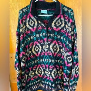 United Colors of Benetton mohair acrylic brand sweater! Rare find - vintage!!